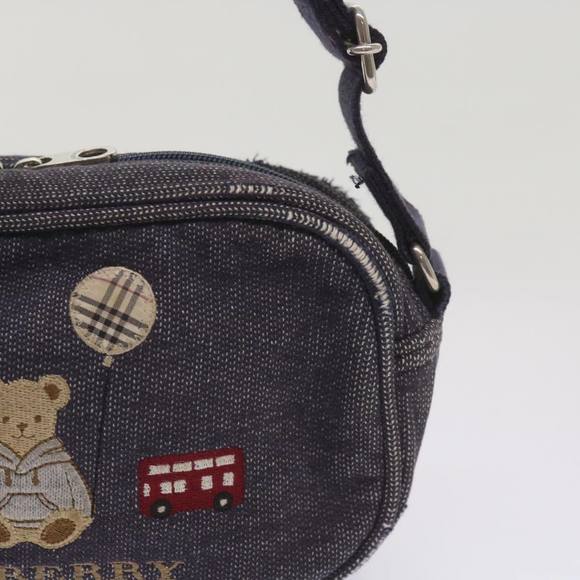 BURBERRY Hand Bag Denim Navy Auth ti1533 - Picture 2 of 16